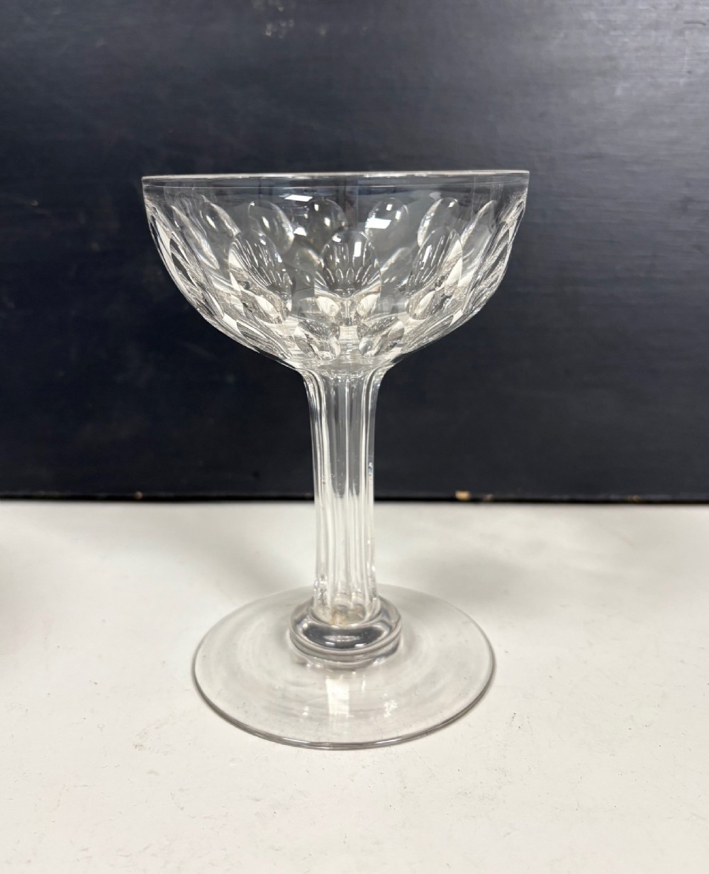 SET OF EIGHT 19TH C CHAMPAGNE BOATS, GLASSES View VI