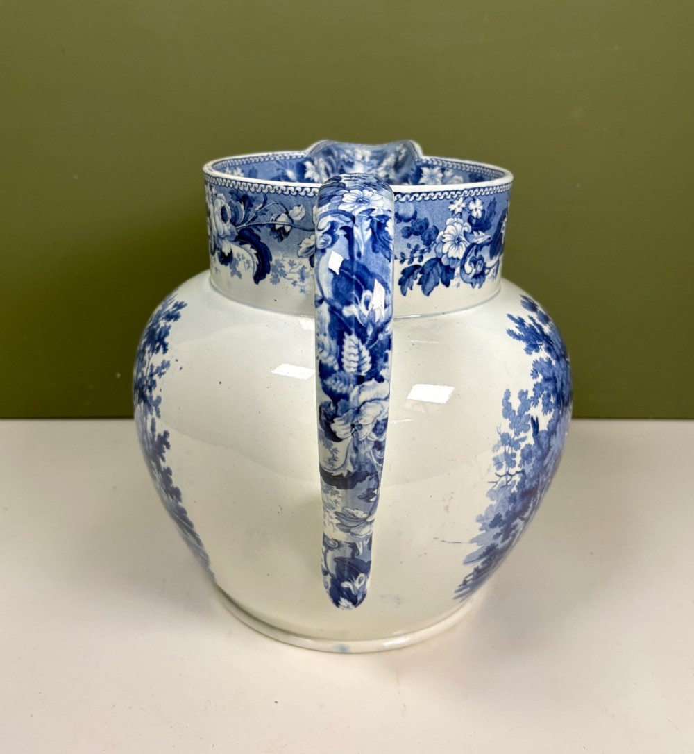 LARGE 19TH C BLUE & WHITE JUG View IV