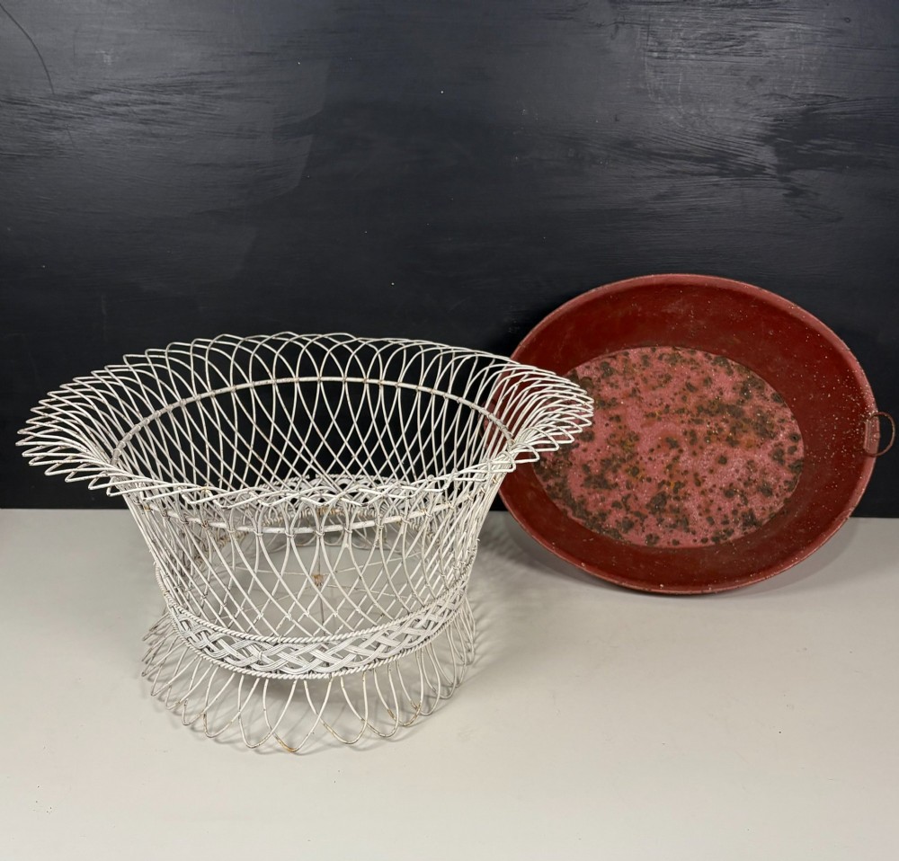 PAIR OF 19TH C WIRE WORK BASKETS View IV