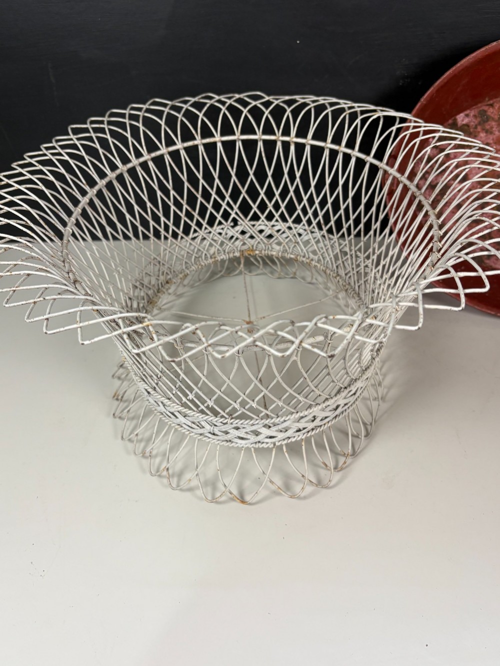 PAIR OF 19TH C WIRE WORK BASKETS View V