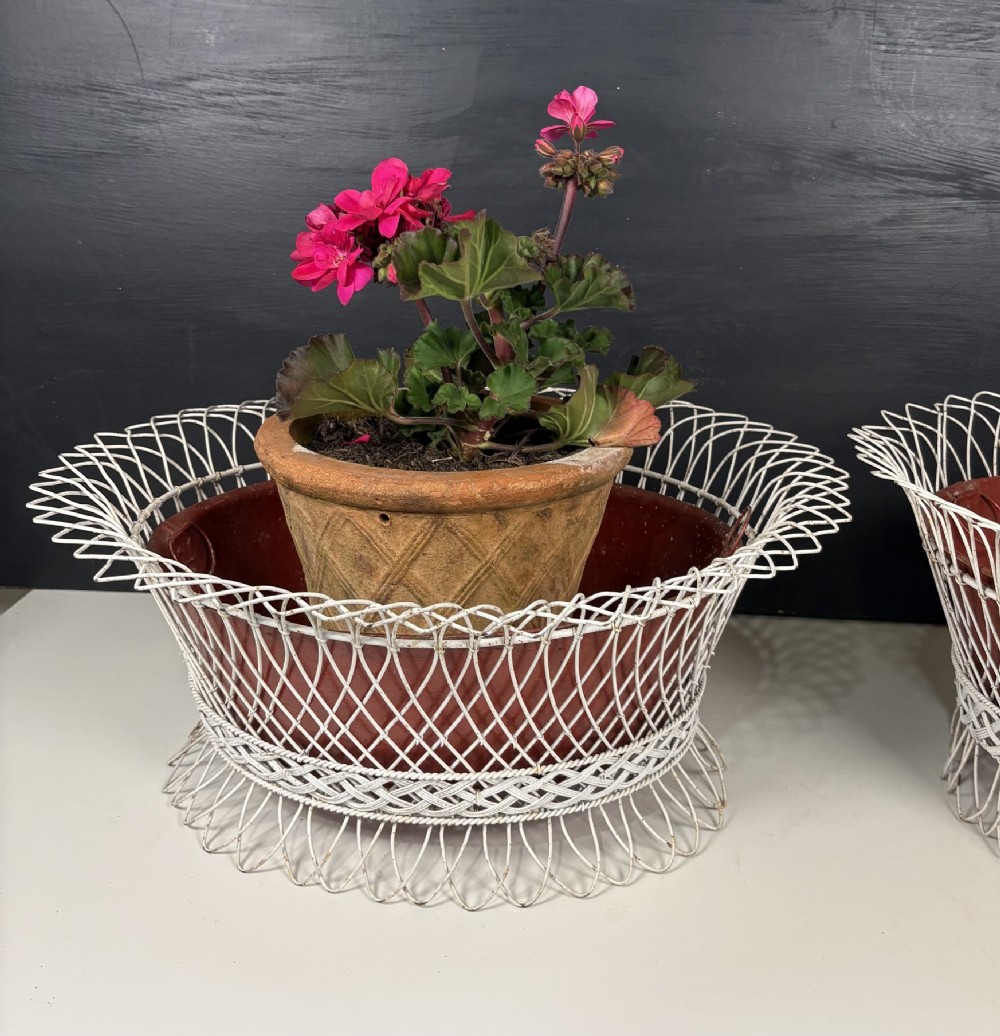 PAIR OF 19TH C WIRE WORK BASKETS View VI