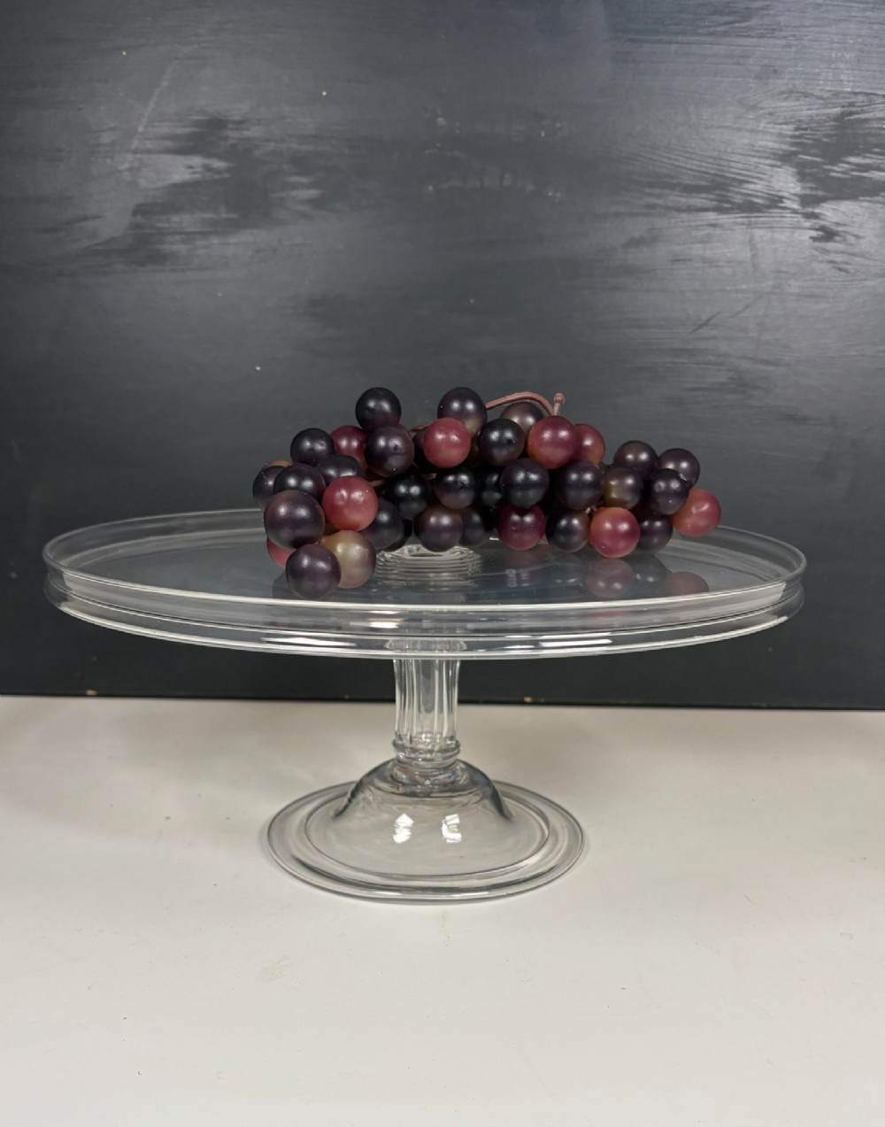 LARGE GEORGE III GLASS TAZZA