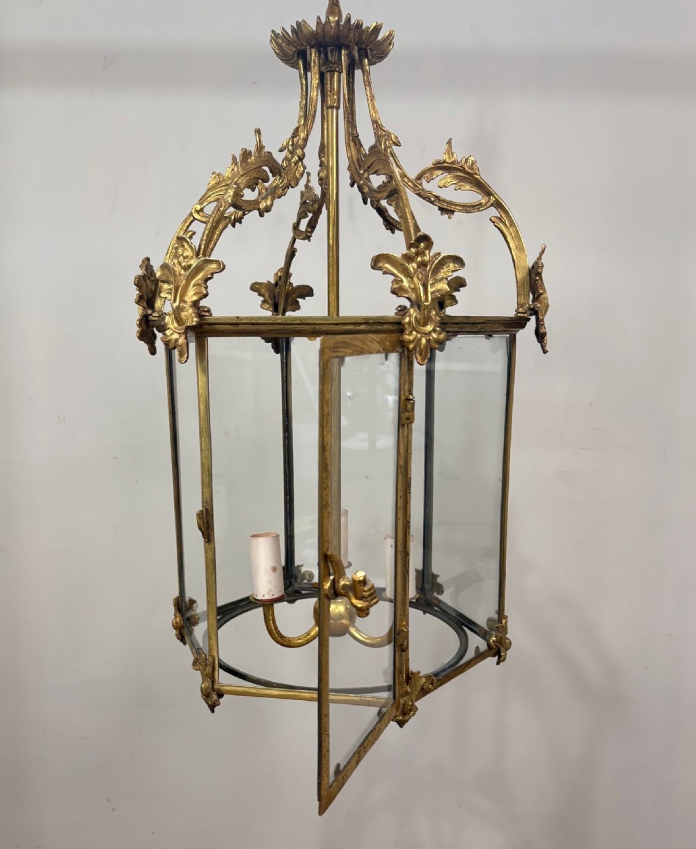 GILT BRASS HEXAGONAL LANTERN View II