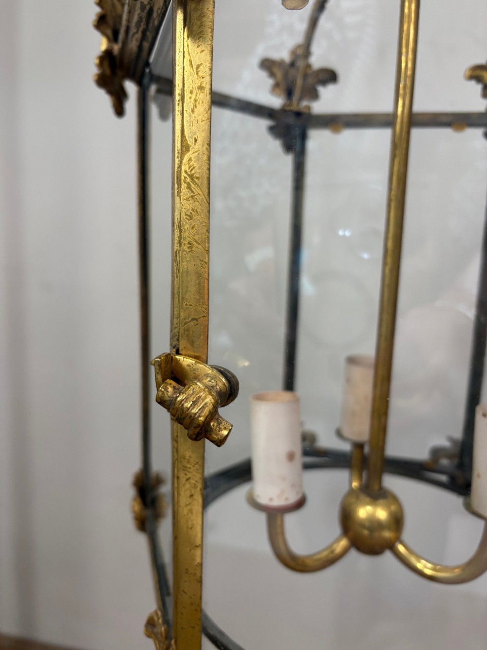 GILT BRASS HEXAGONAL LANTERN View III
