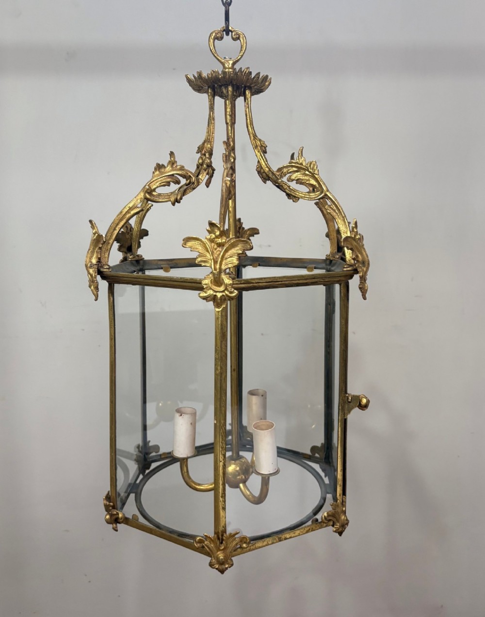 GILT BRASS HEXAGONAL LANTERN View IV
