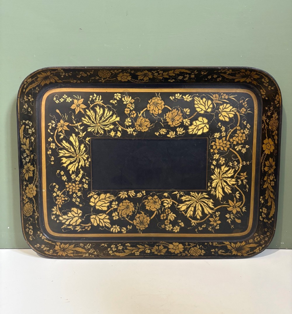EARLY 19TH C PAPIER MACHE TRAY