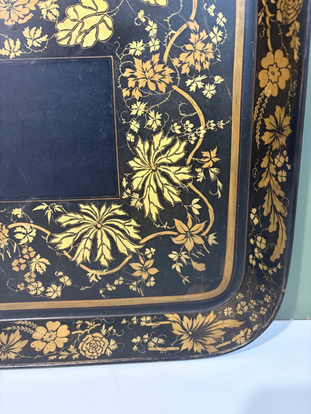 EARLY 19TH C PAPIER MACHE TRAY View III