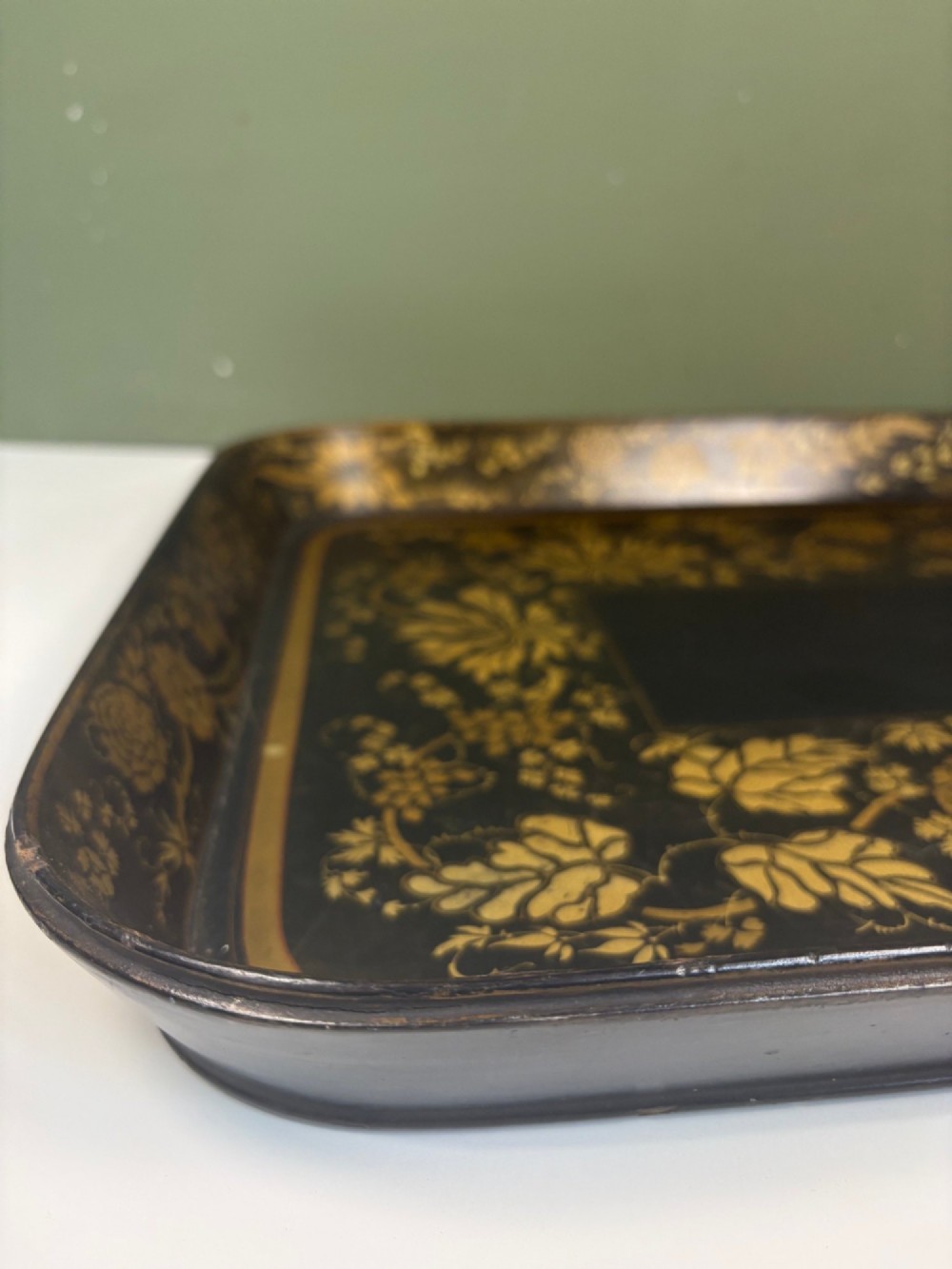EARLY 19TH C PAPIER MACHE TRAY View V
