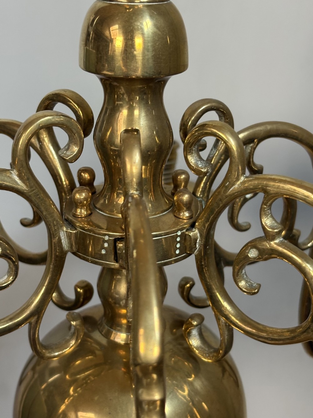 19TH C BRASS CENTRE LIGHT View IV