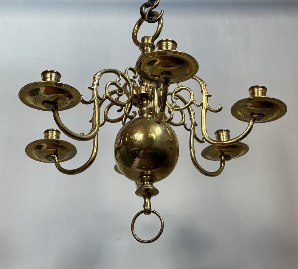 19TH C BRASS CENTRE LIGHT View V