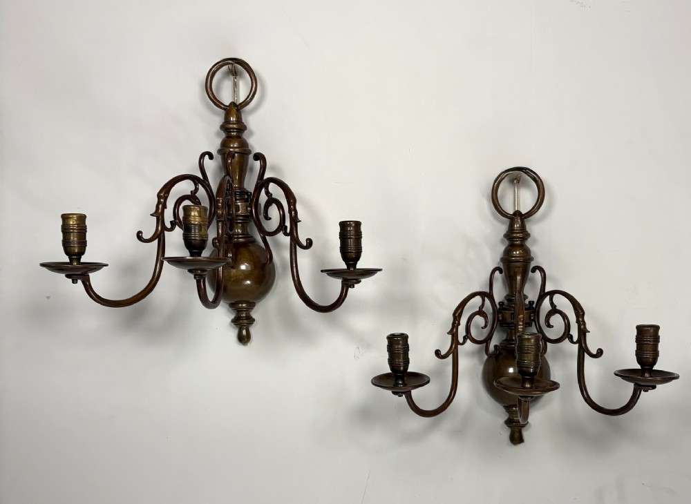 PAIR OF 19TH C WALL LIGHTS, WALL SCONCES