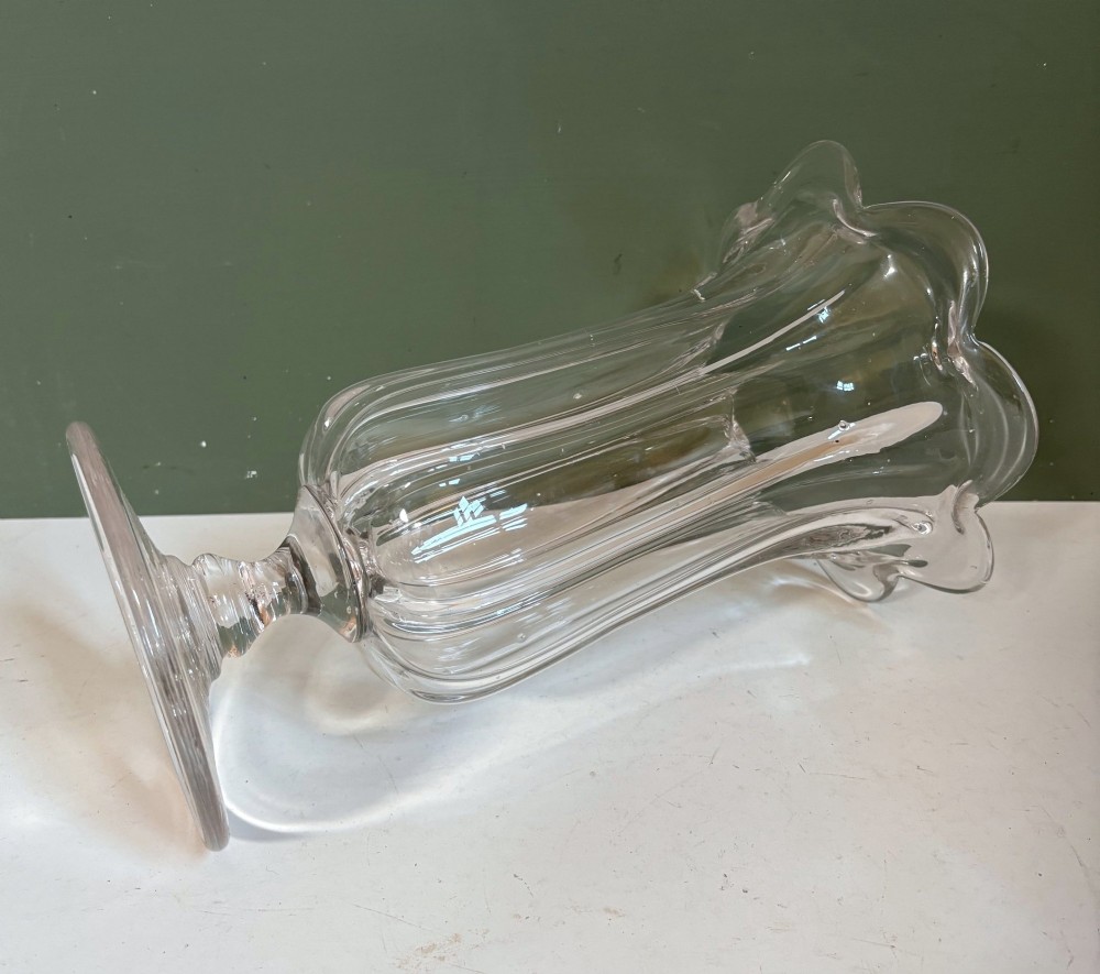 LARGE 19TH C GLASS CELERY VASE View IV