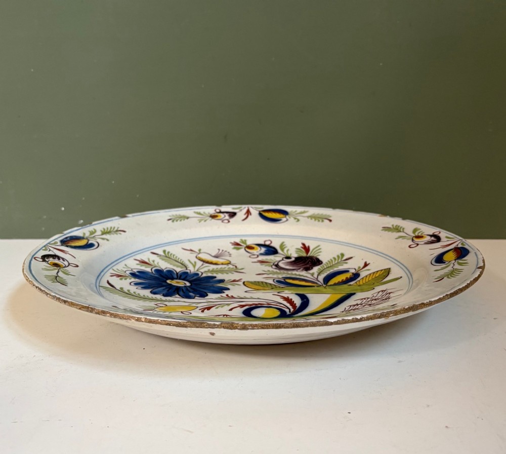 18TH C DELFT POLYCHROME CHARGER View IV