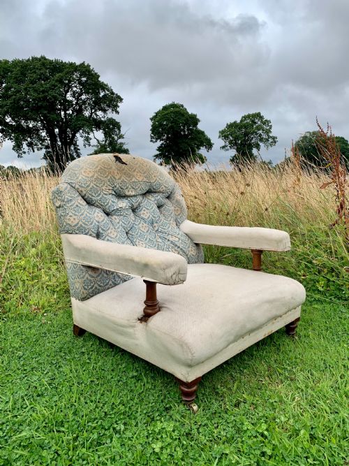 Howard & Sons Walnut Open Armchair