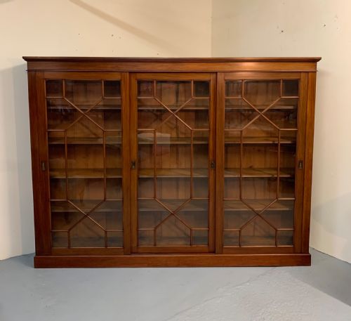 Excellent Large Mahogany Glazed Bookcase
