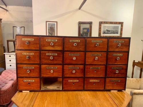 Large Bank of Chemist Drawers