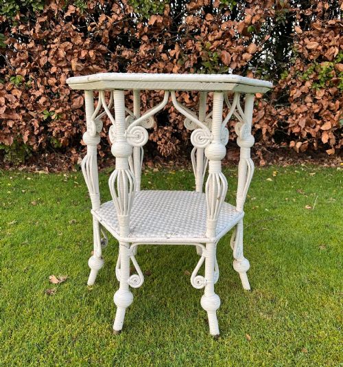 Early American Wicker Occasional Table
