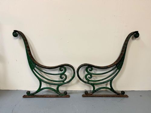 Large Cast Iron Bench Ends