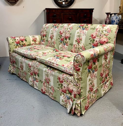 Large Ebonised Settee