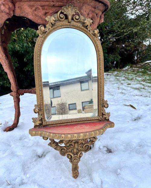Gilt Shelved Wall Mirror
