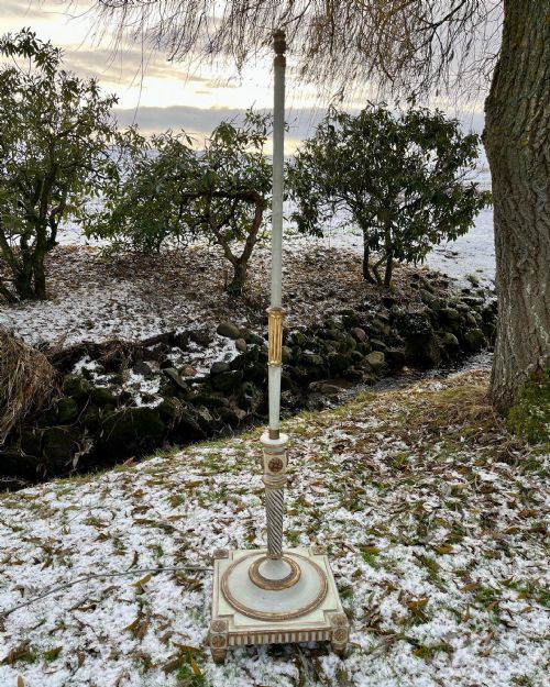 Gilt and Painted Standard Lamp