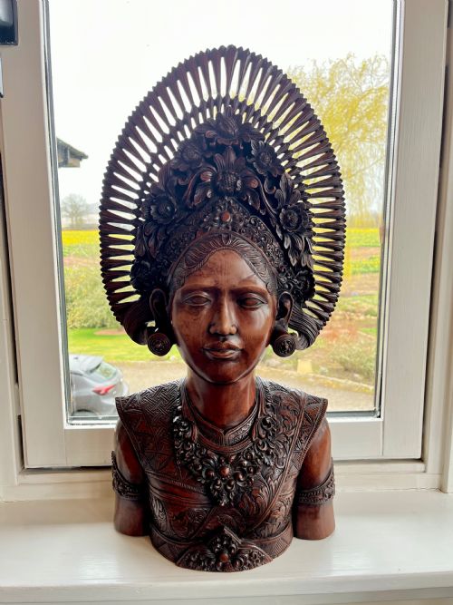 Finely Carved Balinese Bust