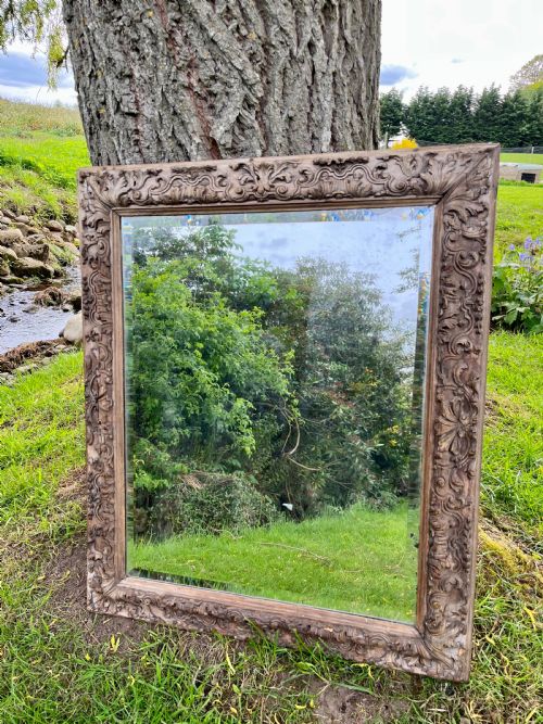 Carved Pine Wall Mirror