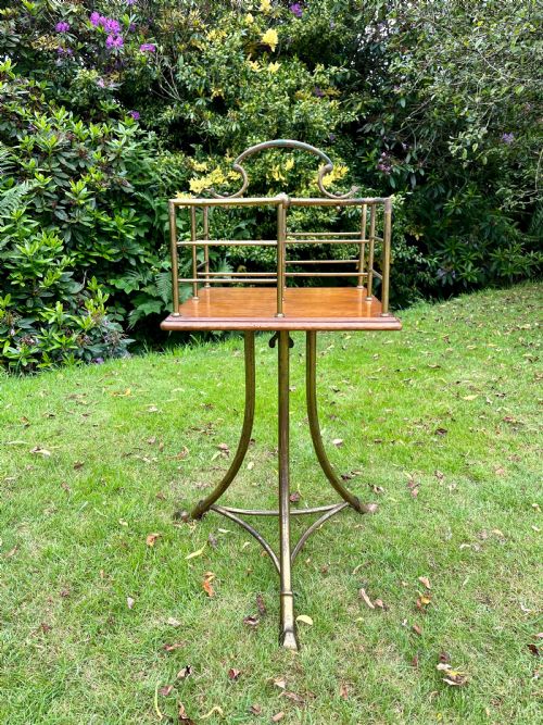 Brass Revolving Book Table
