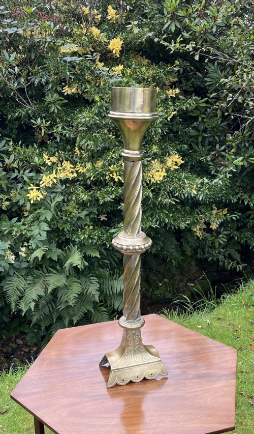 Large Brass Altar Candlestick