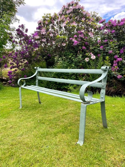 Estate Made Iron Garden Bench