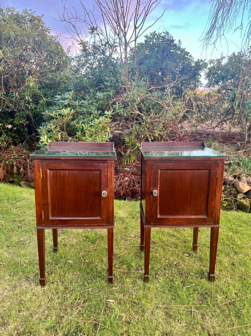 Pair Mahogany Bedside Cabinets