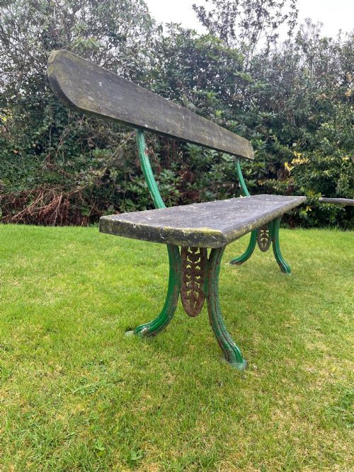 PAIR CAST IRON GARDEN BENCHES - ADDITIONAL PHOTO 1