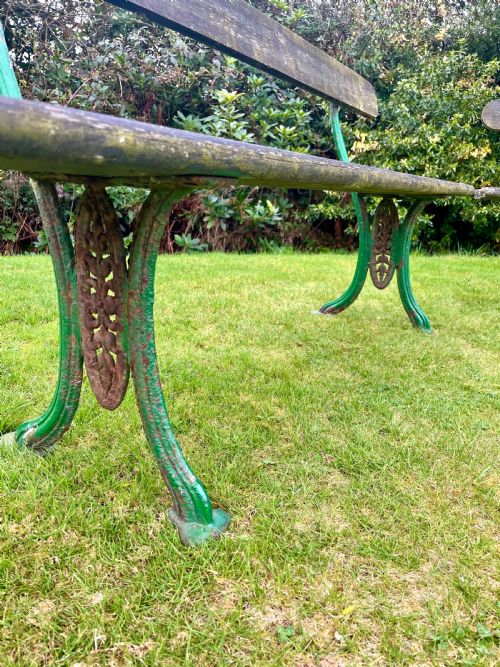 PAIR CAST IRON GARDEN BENCHES - ADDITIONAL PHOTO 9