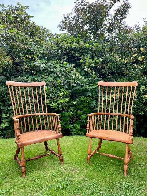 Matched Pair Scottish Darvel Windsor Chairs