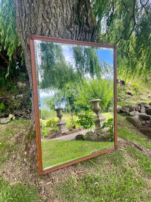 Large Oak Wall Mirror