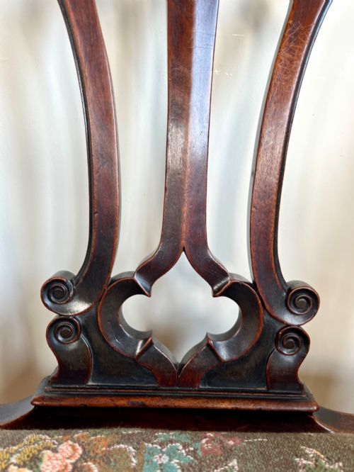 FINE GEORGIAN CHIPPENDALE PERIOD ARMCHAIR - ADDITIONAL PHOTO 1