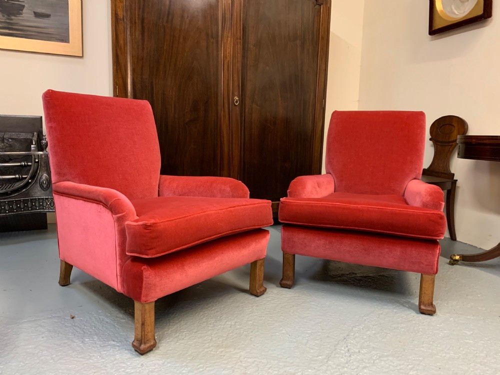 Rare pair Whytock and Reid armchairs 