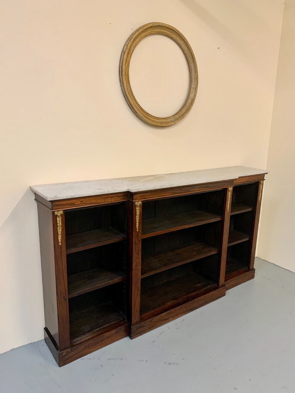 Regency rosewood open bookcase  View IV