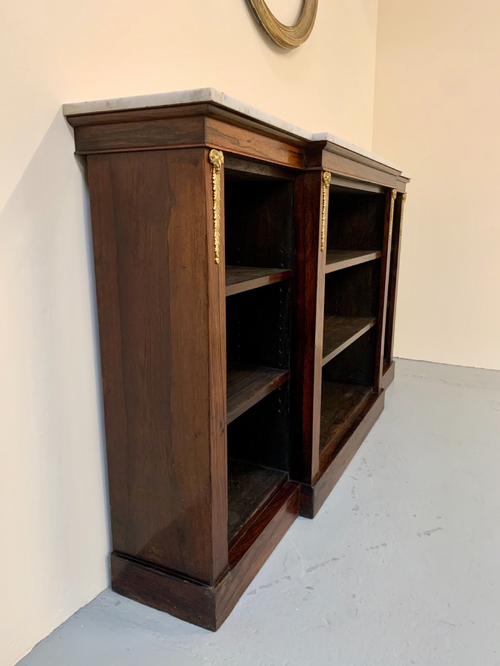 Regency rosewood open bookcase  View VII