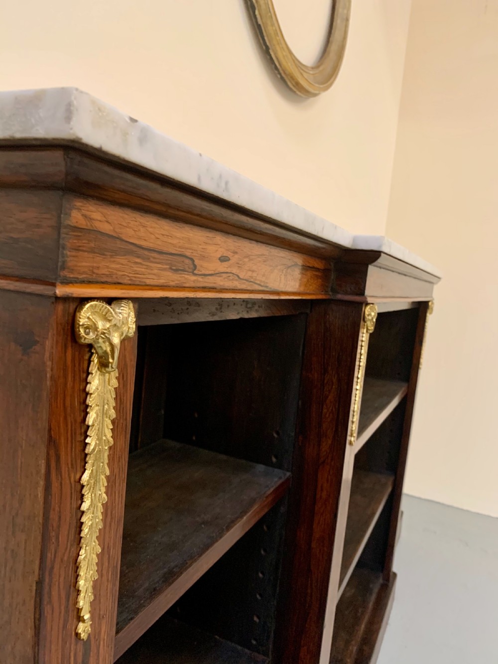 Regency rosewood open bookcase  View VIII