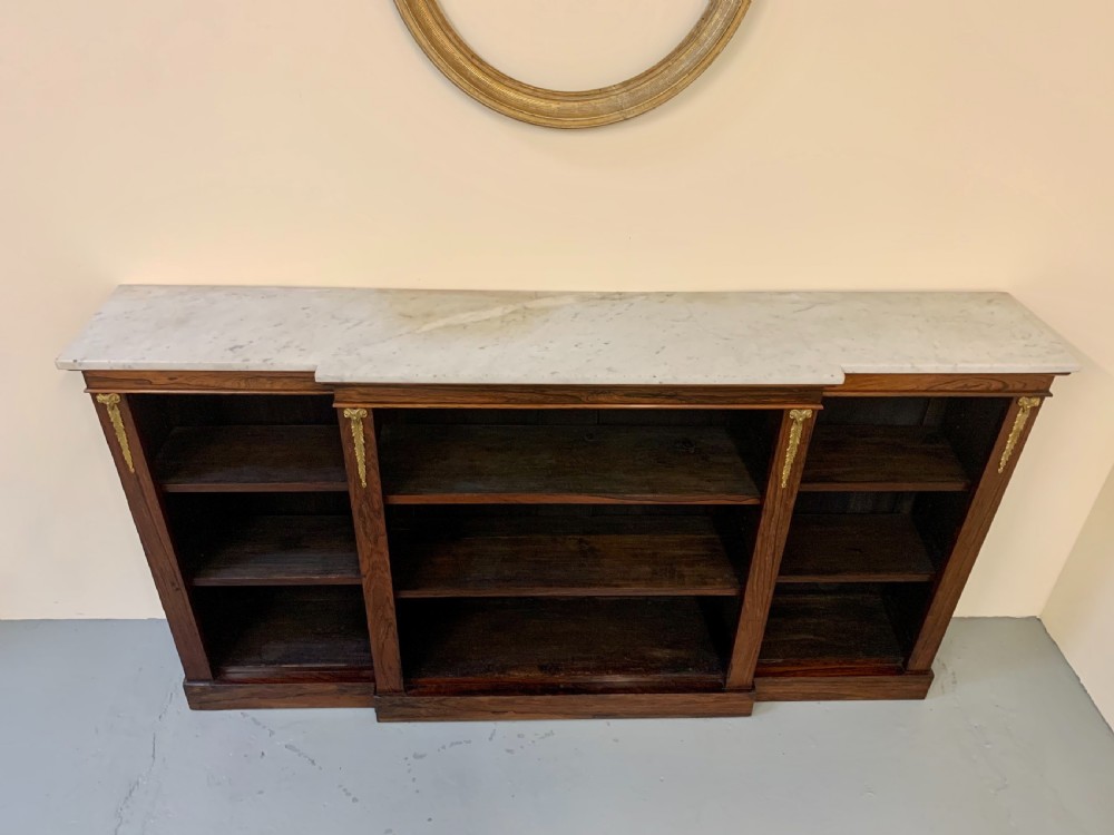 Regency rosewood open bookcase  View XI