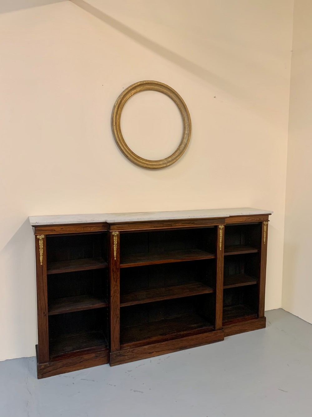 Regency rosewood open bookcase  View XIII