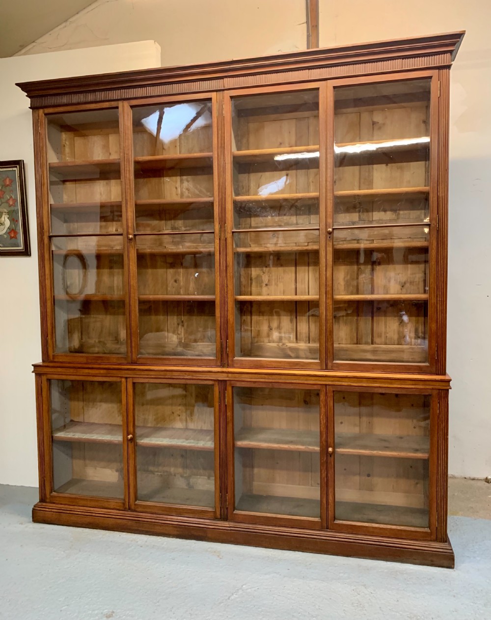 Scottish oak library estate bookcase  View II