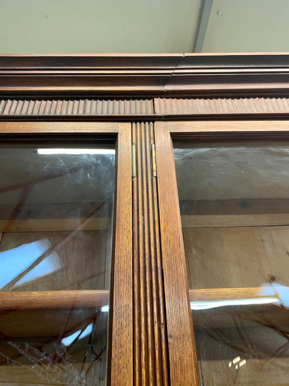 Scottish oak library estate bookcase  View III