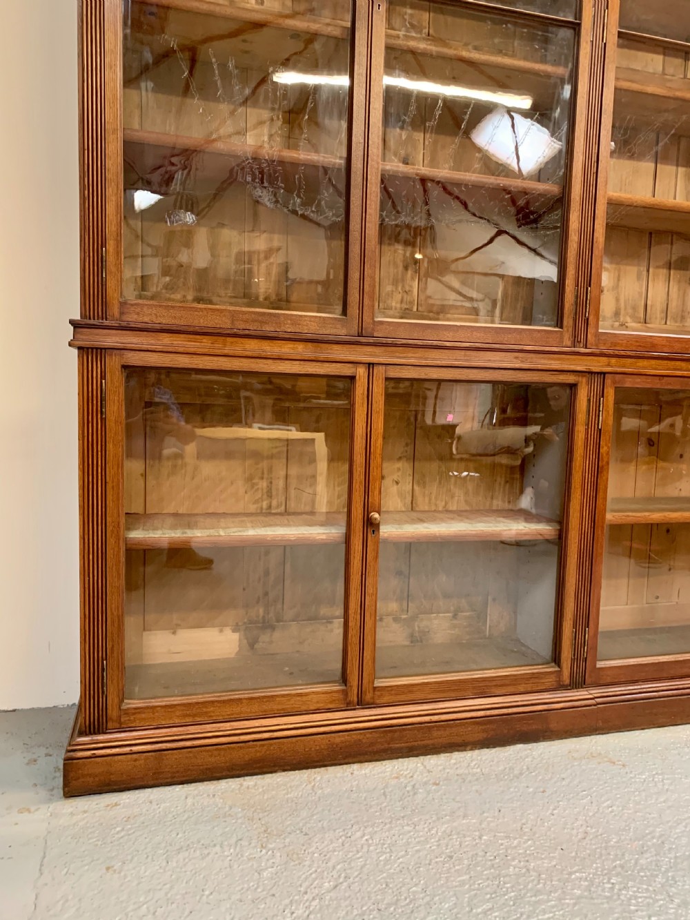 Scottish oak library estate bookcase  View V