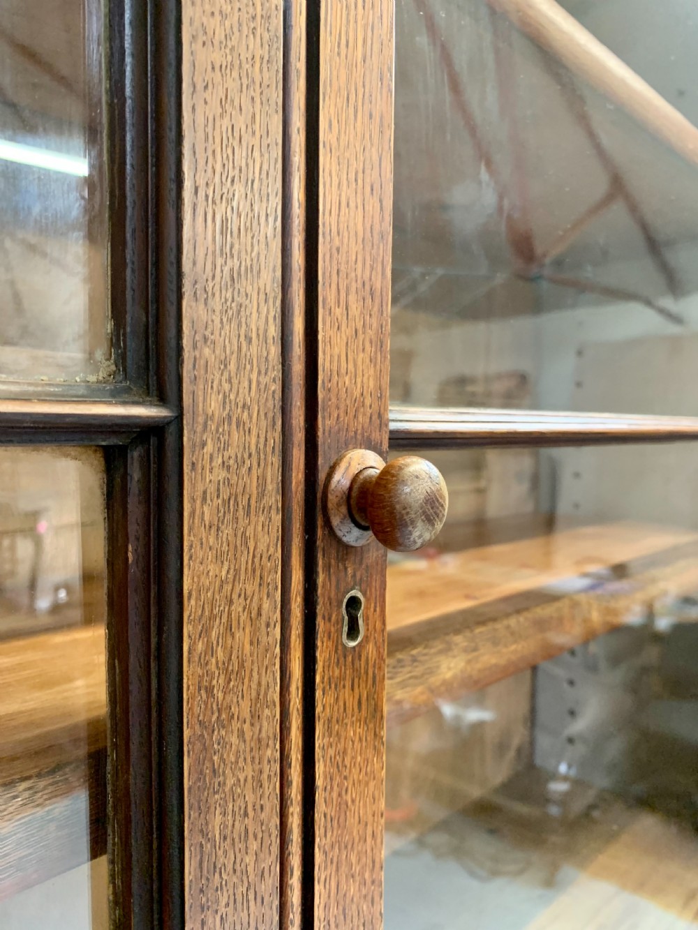 Scottish oak library estate bookcase  View IX