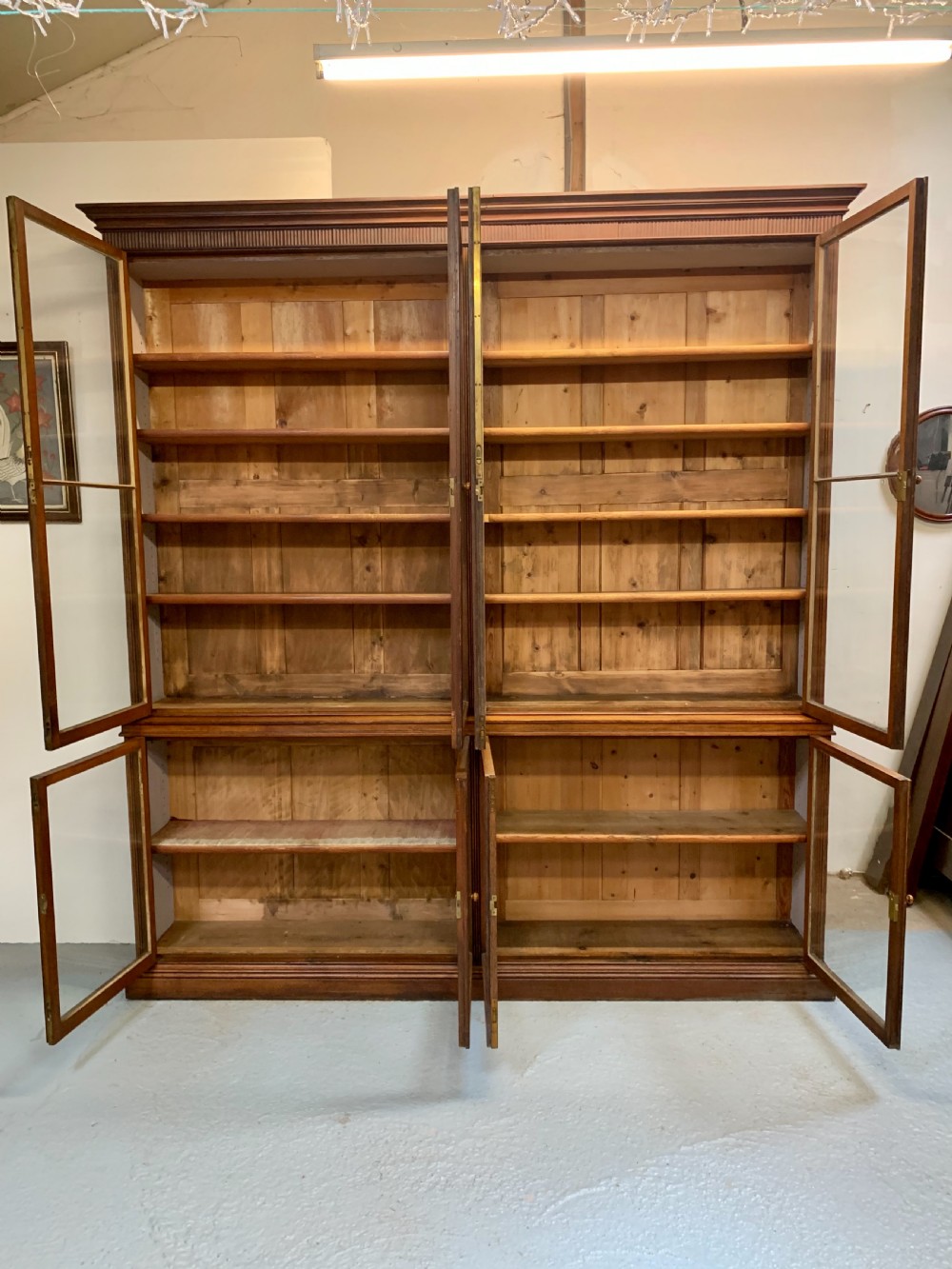 Scottish oak library estate bookcase  View XII
