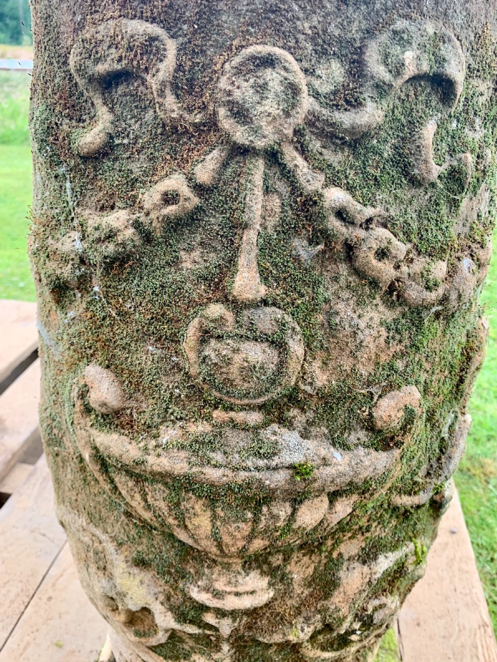 Excellent pair carved stone pedestals View XI