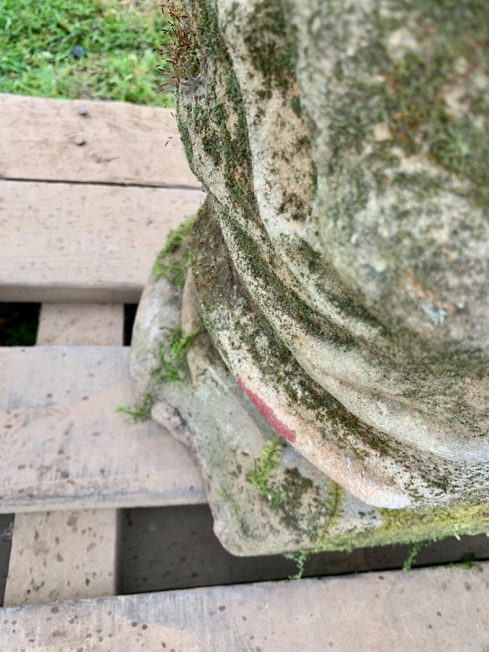 Excellent pair carved stone pedestals View XIV