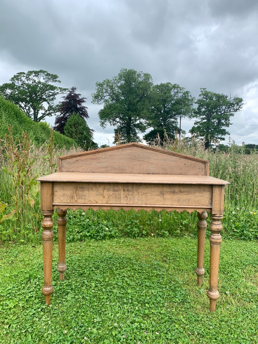 Scottish oak console table View VII